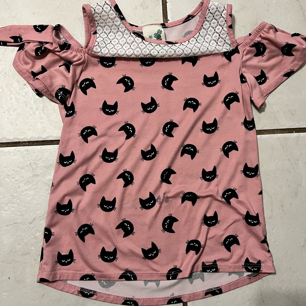 6x girls cat tee